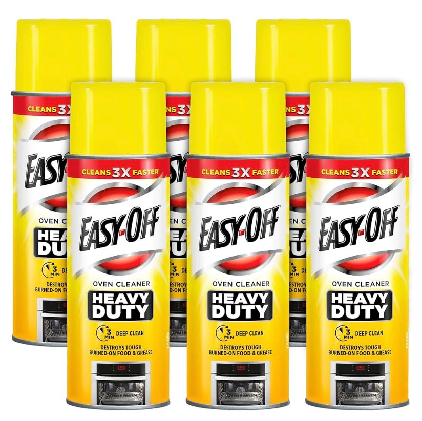 Easy-Off Heavy Duty Oven Cleaner 6-Pack - Lemon Scent, 14.5 oz Each